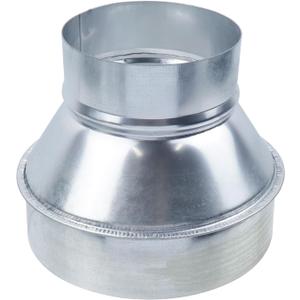 6" to 4" Infinity Duct Adapter, Alvanized Steel Round Duct Reducer or Round Metal Pipe Reducer for Grow Tent Bathroom Kitchen Ventilation Systems, Silver