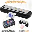 MEGAWISE 2025 Powerful Vacuum Sealer Machine | Compact Design | One-Touch Automatic | Seal in 10-20 Seconds | Dry, Moist, Wet, and Cold Modes | With 10 Vacuum Bags & Built-in Cutter (Grey)