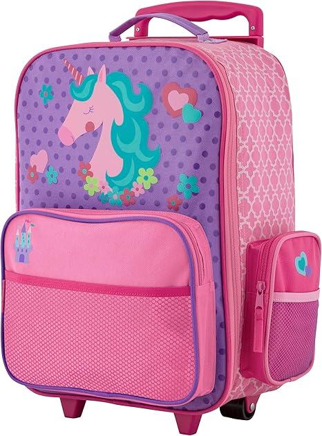 Stephen Joseph Kids Classic Rolling Luggage, Kids Luggage, Toddler Rolling Travel Carry On, Kids Suitcase with wheels,