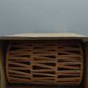 Floor Lamp with Shelves, Boho Floor Lamp with Foot Switch, 3-Light Standing Lamp, for Living Room, Bedroom, Study, Rustic Brown and Yellow YF53LD05