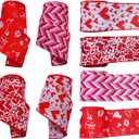 3 x Red Heart Wired Edge Ribbon, Pink Dot Wide Pink Dot Craft Ribbon for Wrapping and DIY Projects, 20 Yards, 2.5 inches
