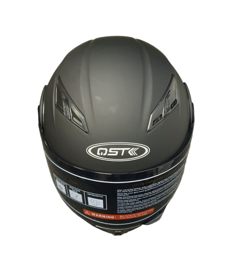QST Motorcycle Helmet Matte Black. 2 XL