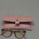 miyya Blue Light Blocking Glasses Women, Fashion Round Transparent Anti Blue Light Glasses with Anti Eyestrain & UV Glare (Coffee)