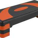 Step Aerobic Platform, Exercise Step with levels Adjustable Height, Stackable Risers, Fitness Training Workout Stepper for Home Gym, Cardio Strength, Multiple Size & Color (Orange)