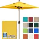 EliteShade USA 10-Year-Non-Fading 6x6Ft Square Market Umbrella Patio Outdoor Table Umbrella with Ventilation, Sunflower Yellow