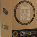 Stamped Stainless Steel Wide Mouth Mason Jar Replacement Rings/Bands/Tops | Durable & Rustproof | for Pickling, Canning, Storage (12 Pack)