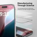 FLOLAB NanoArmour ONETIME MAX for iPhone 16 Plus Screen Protector: Clear Anti-Blue Light Screen Protector,Infinity Edge, Military-Grade Tempered Glass, Durable, Easy Install, Dust-Free