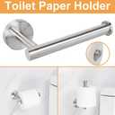 TocTen Bathroom Hardware Set, Thick Stainless Steel Bath Towel Bar Set Including Towel Rack for Bathroom+Toilet Paper Holder+3 Robe Towel Hooks Wall Mount Bathroom Accessory Set(16IN,Brushed Nickel)
