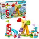 LEGO DUPLO Peppa Pig Funfair Toddler Toy - Sensory Toy Featuring Peppa Pig - Fun Gift for 2+ Year Old Boy or Girl - Helps Preschoolers Develop Color Sorting and Fine Motor Skills - 10453