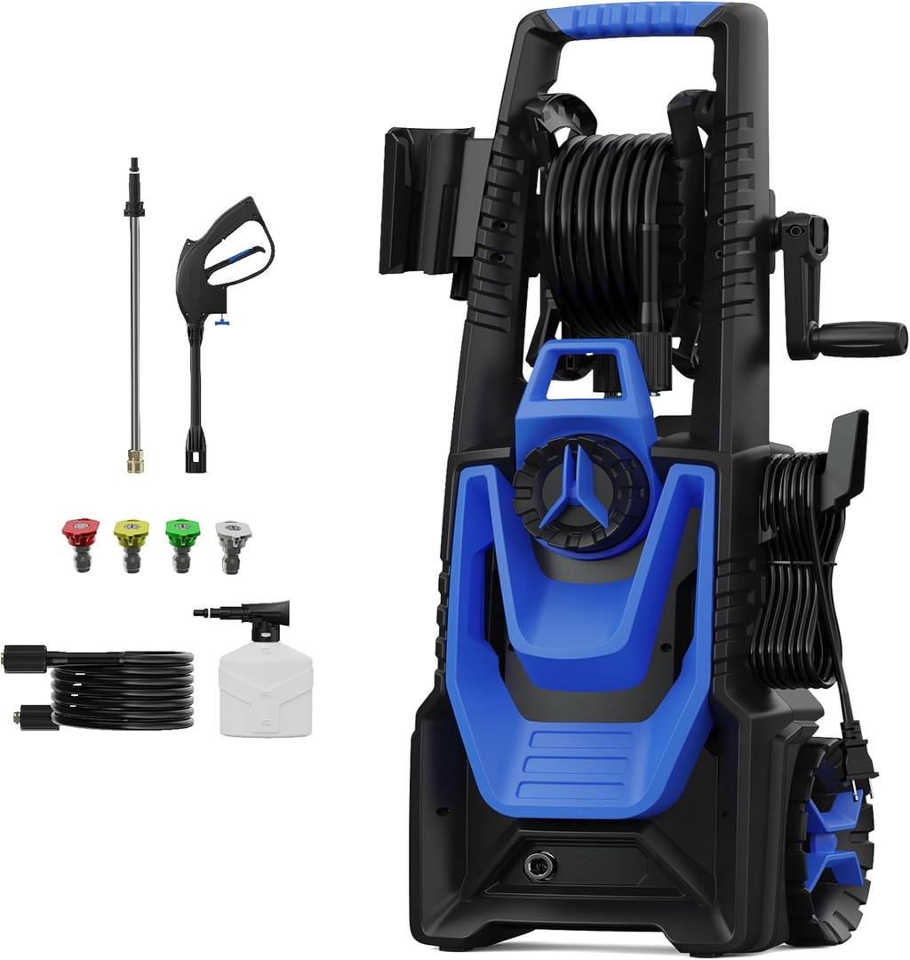 Pressure Washer -5000PSI Power Washer with Foam Cannon 4 Quick Connect Nozzles, High Pressure Cleaning Machine for Driveways/Patios/Cars/Fences/Home Cleaning