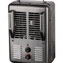 Electric Portable Milkhouse Style Utility Space Heater with Adjustable Thermostat, Overheat Protection, and Safety Tip-Over Switch, Ideal for Garage or Greenhouse, 1,500W, CZ798 (Black)