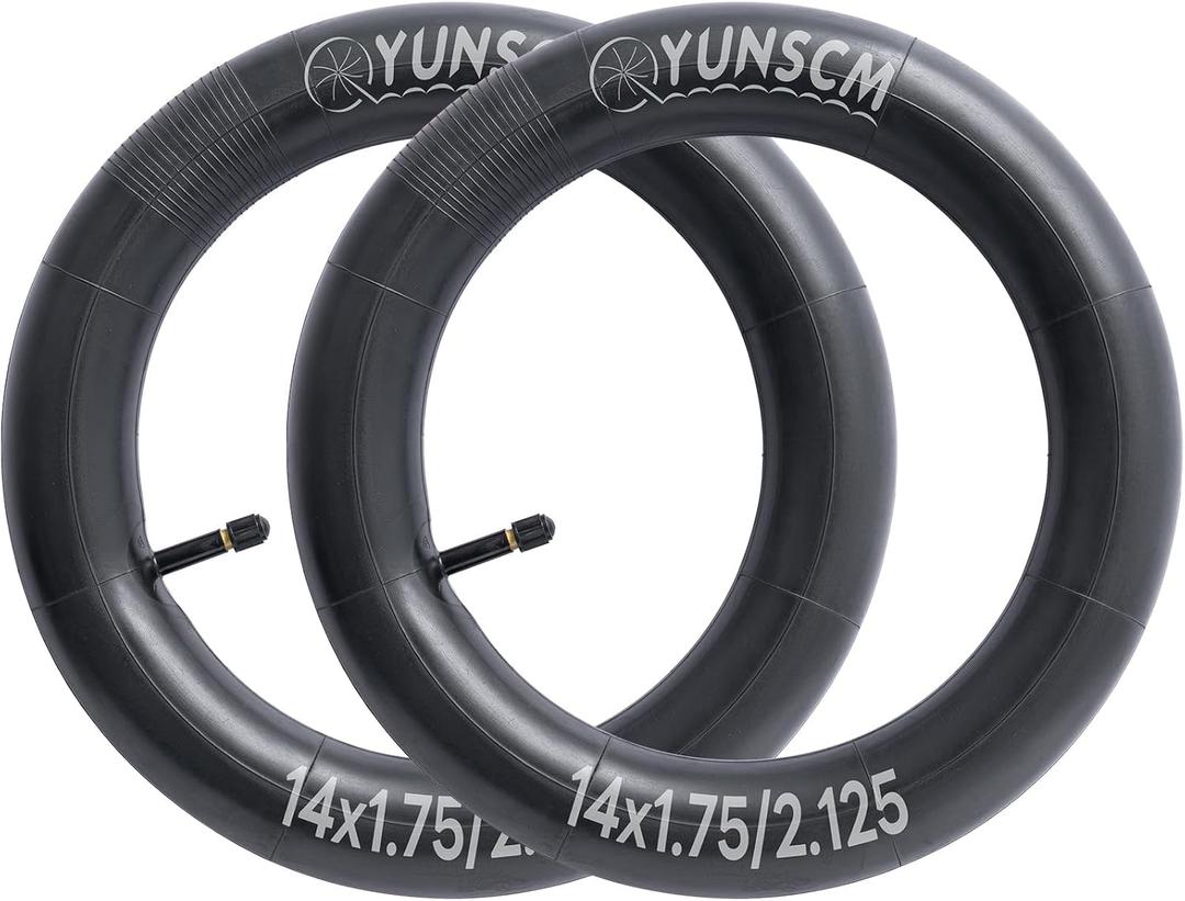 YUNSCM 14" Bike Tubes 14x1.75/1.95/2.125 AV32 Schrader Valve 47/57-254 Bicycle Inner Tubes Compatible with 14 x 1.75 14 x 1.9 14 x 1.95 14 x 2.0 14 x 2.10 14 x 2.125 Bike Tire Tubes