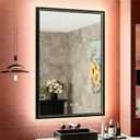 24x36 Inch LED Mirror for Bathroom with Front & Back Lights, Adjustable 3000K/4500K/6000K, Wall Mounted Black Lighted Bathroom Vanity Mirror, Stepless Dimmable, Anti-Fog, Memory Function