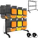 Folding Chair Rack, Folding Chair Cart with Wheels Heavy Duty, Holds Up to 96 Chairs, Chair Storage Dolly for Transport Organize Chairs