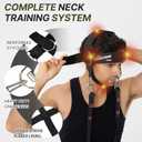 GurZinn Neck Harness Trainer - Adjustable 40" (100cm) Heavy Duty Rope & Neoprene Padding | Improve Neck Strength & Reduce Neck Pain | Gym & Home Use