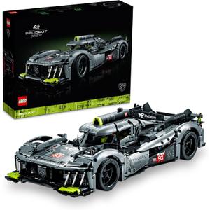 LEGO Technic Peugeot 9X8 24H Le Mans Hybrid Hypercar 42156 Collectible Race Car Building Kit for Adults and Teens, 1:10 Scale Racing Car Model, Gift for Motorsport Fans