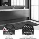 Jxgzyy 83x35 Commercial Anti-Fatigue Drainage Rubber Matting Non-Slip Rubber Drainage Mat Commercial Kitchen Floor Mat Rubber Mat with Holes for Wet Area Use, Black