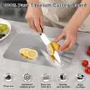Katori Titanium Cutting Boards for Kitchen-100% Pure Titanium Cutting Board set Double Sided Non Toxic Titanware Chopping Board,Dishwasher Safe Metal Cutting Boards FathersDay Gifts(1PC-XL-11x15.5In)