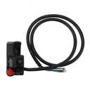 Yuecoom 7/8inch Motorcycle Blinker Switch, Motorcycle Blinker Switch, 22mm Left Aluminum Alloy Turn Signal Blinker Push Button with Horn Beam