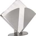 Silver Napkin Holder - Stainless Steel Napkin Holders for Tables - Modern Serviette Holder -Dining Table Napkin Holders for Kitchen Perfect for Outdoor Events