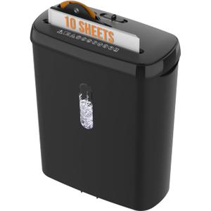 10-Sheet Strip Cut Paper Shredder, P-2 Security Level with 3.17 Gallon Basket, CD & Credit Card Shredder,Durable & Fast-Jam Proof System,ETL Certified Home Office Shredders