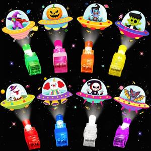 40 Pack Halloween Party Favors for Kids, Space LED Light Up Finger Lights Halloween Toys Bulk for Halloween Party School Classroom Prizes Goodie Bags Trick or Treats Gifts