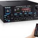 Sunbuck Small Amplifier, 400Wx2 Stereo Receiver for Home Audio, Optical/Coaxial Jacks for TV/CD/DVD/LP/PC, Support 192kHz Audio, Bluetooth Amplifier with RCA/USB/FM/AUX, Receiver for Speaker, AS-35BU