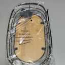 Banana Holder - Fruit Basket with Banana Hook - Banana Hanger with Bamboo Base - Metal Banana Stand for Kitchen Counter (Black)