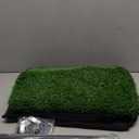 Ottomanson Artificial Grass Puppy Potty Training Pad with Tray, 15" x 30" Reusable Pee Pad for Small Pets and Dogs