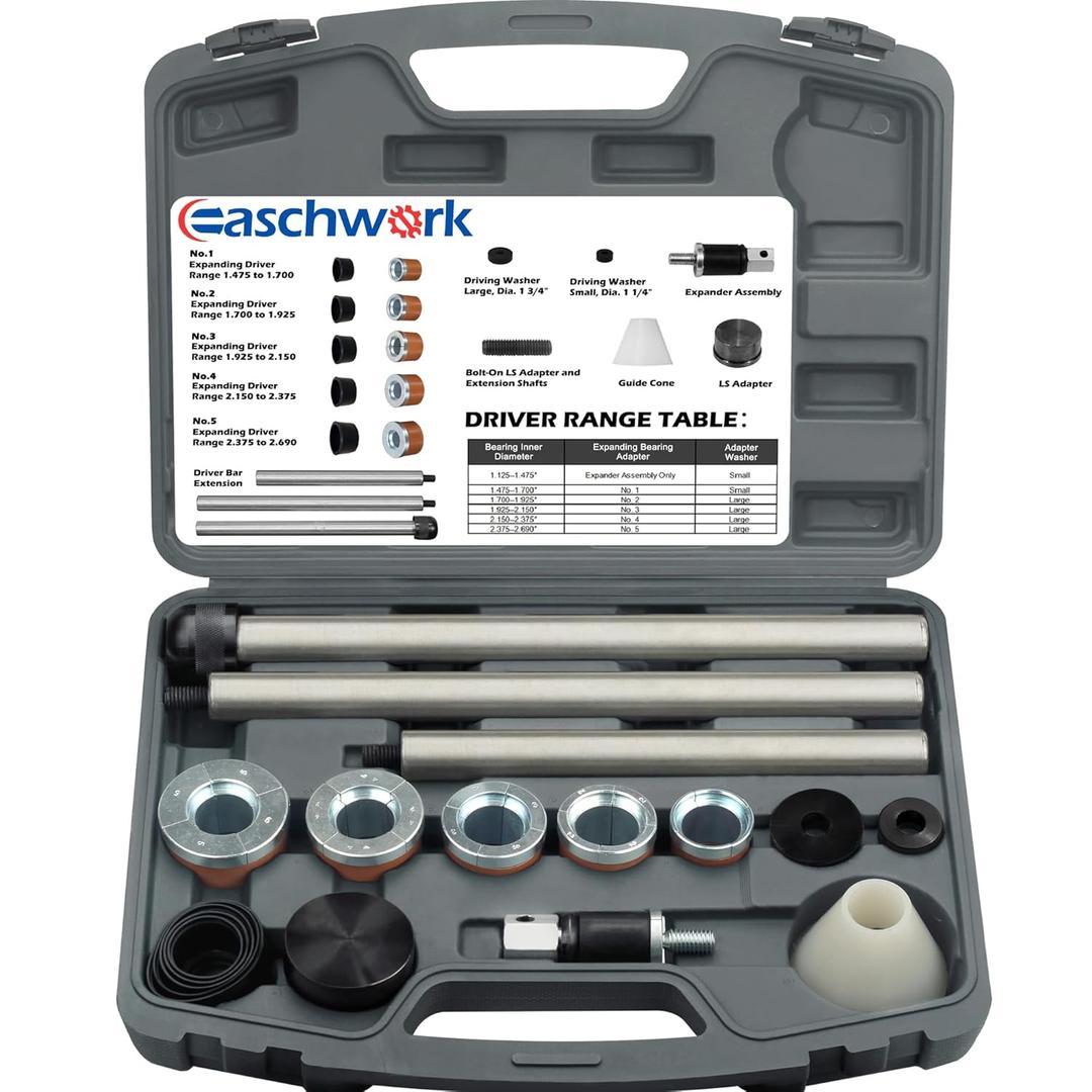 Cam Bearing Install Tool & Engine Cam Bearing Remove Kit Complete Installation & Removal Chevy LS Engine - Covers Most Domestic and Import Vehicles Patented (Universal Compatibility)