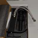 Midanya Bathroom Faucet with Waterfall Spout, Single Hole or 3-Hole Deck Mount, 304 Stainless Steel Sink Faucet with Pop-Up Drain, RV Vanity Compatible, Matte Black