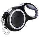 26Ft Retractable Dog Leash, Heavy Duty Great Leash for Dog up to 110 lbs, Anti-Slip Rubberized Handle, One-Handed Brake, Strong Nylon Tape, Tangle Free(Large Size)
