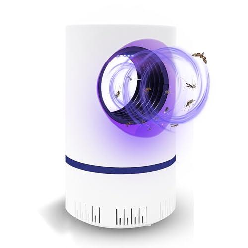 Fruit Fly Trap Flying Insect Traps Fan Powered Indoor Bug Catcher for Mosquitoes Gnats Fruit Flies Mosquito Killer Effective Blue Light (1, White)