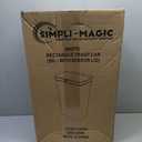 SIMPLI-MAGIC 79502 13 Gallon Touchless Sensor Trash Can, Rectangle Garbage Bin, Perfect for Home, Kitchen, Office, White