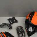 Adult Motocross Helmet ATV Dirt Bike Off-Road Full Face Motorcycle Helmet W/Goggles Gloves & Mask, DOT Approved (Vitality Orange, Medium)