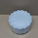 LIYH 24 Pcs Blue Plastic Plates Reusable - Unbreakable Light Blue Scalloped Plates, Dishwasher Safe Camping Plate for Parties, Birthday, Picnics, BPA Free (12Guests)