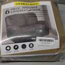 Leather Look Loveseat Recliner Covers Stay in Place 6-Piece Recliner Sofa Slipcover 2 Seater Reclining Couch Cover Furniture Protector Spandex Fabric Washable (Recliner Loveseat, Brown)