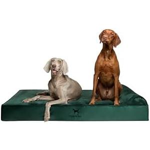 NOAH & PAW Giant Dog Bed XXL 55x45x9.5 Inch, Orthopedic Dog Beds, Eggshell Memory Foam Infused with Cooling Gel, Waterproof, Machine Washable, Includes Inner Cover (Velvet Collection)
