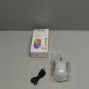 memzuoix 2.4G Wireless Mouse with Customizable Cover & 9-Color LED - Rechargeable Ergonomic, 1200 DPI, 5 Buttons, USB Receiver for PC/Mac - White