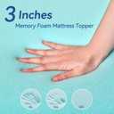 3 Inch Gel Memory Foam Mattress Topper California King Size for Back Pain, Cooling Mattress Pad Bed Topper with Removable and Washable Bamboo Cover, CertiPUR-US & Oeko-Tex Certified White