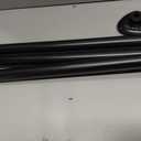 Tension Curtain Rod 51-165 Inch, Extra Long Curtain Rod No Drilling for Window or Bathroom, Outdoor Curtain Rods for Patio, Easy to Install, Never Rust, Rod Diameter 1.26 Inches-Black