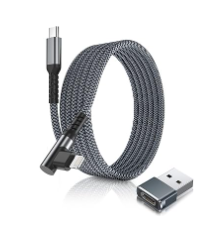 Basesailor 90 Degree USB C to Lightning Cord with USB A Adapter 10FT with 4 in 1 USB C Coil 60W Multi Type C Fast Charging Cable