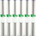20 Micron 20-Inch Whole House Water Filter Replacement Cartridge, Pleated Sediment Water Filters 2.5" x 20" for Well Water, Compatible with ECP20-20, 255487-43, SPC-25-2020, 6 Pack