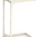 VASAGLE C-Shaped End Table, Small Side Table for Couch, Sofa Table with Metal Frame for Living Room, Bedroom, Bedside, Cream White