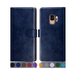 SUANPOT for Samsung Galaxy S9+ / S9 Plus 6.2 (Non S9 5.8") Leather Wallet case with RFID Blocking Credit Card Holder,PU Flip Folio Book Cell Phone Cover Shockproof case Pocket for Men Women Blue