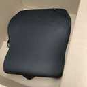 Mind Reader Heated Air-Cloud Lumbar Cushion, Ergonomic Memory Foam Back Support Pillow with Adjustable Heat Settings and Timer, Black