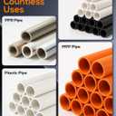 PVC Pipe Threader Threading Tool - Integrated Internal & External Pipe Threading Tool Dual-Function Pipe Threading Cutting Tool for 1/2" & 3/4" PVC/Plastic Pipes for Repair and Irrigation