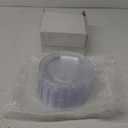 U-QE 60 Pieces Clear Plastic Plates - 7.5 Inch Clear Disposable Plates - Plastic Appetizer Plates - Premium Hard Dessert Plates - Party Supplies for Birthdays, Celebrations, Wedding and Events