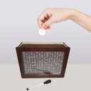 3 x Wooden Piggy Bank for Kids Adult, Wooden Saving Money Piggy Bank for Girls and Boys Money Box Jar for Coin Cash, Reusable Money Box with Counting Target and Numbers to Check for Boys Girls