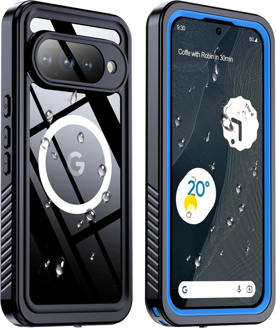 ANTSHARE for Google Pixel 11 Pro XL Case IP68 Waterproof, Blue/Clear